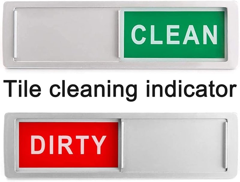Dishwasher Magnet Dirty Clean Sign Sticker Silver Red And Green - Image 3